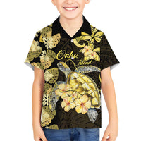 Personalised Aloha Hawaii Oahu Island Hawaiian Shirt Gathering Place Sea Turtle Ilima Flowers LT14 - Polynesian Pride