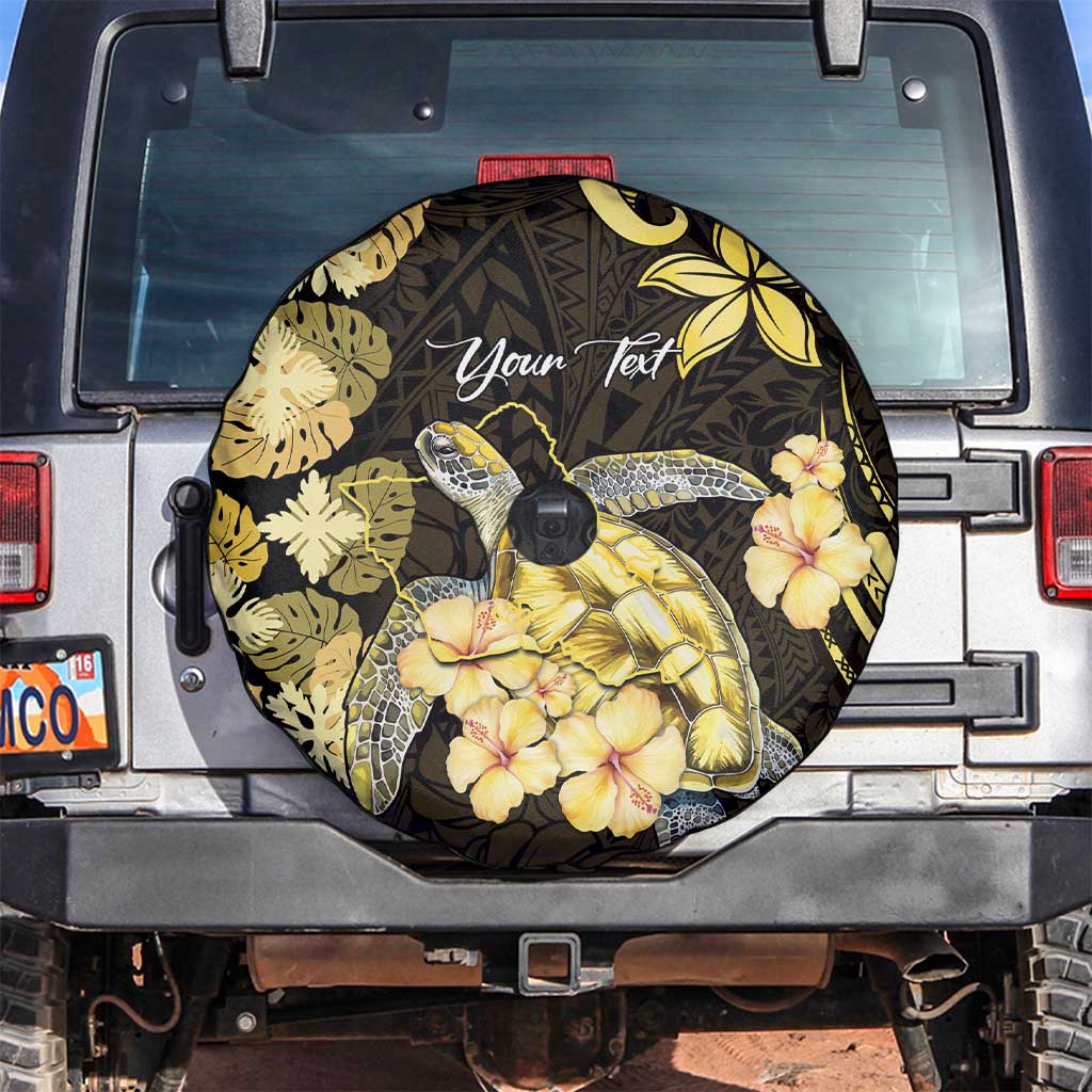 Personalised Aloha Hawaii Oahu Island Spare Tire Cover Gathering Place Sea Turtle Ilima Flowers