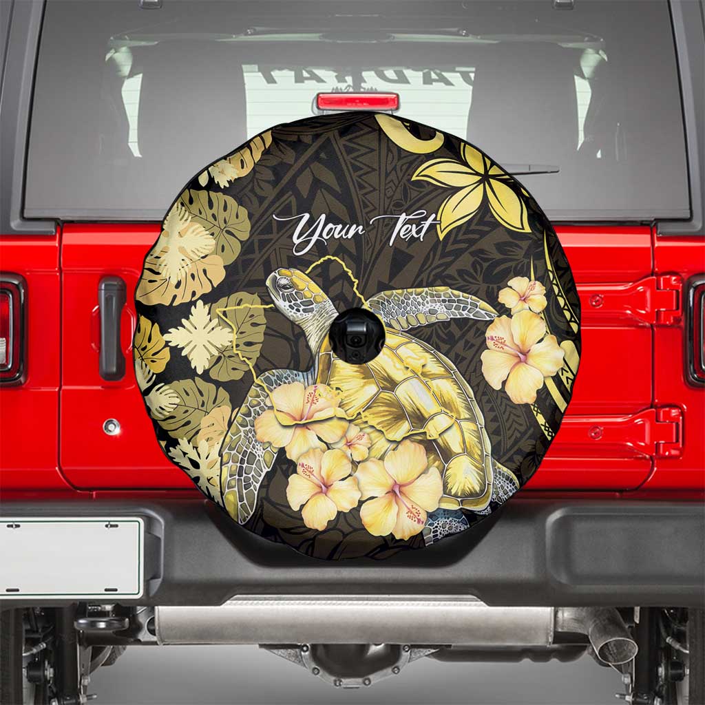 Personalised Aloha Hawaii Oahu Island Spare Tire Cover Gathering Place Sea Turtle Ilima Flowers