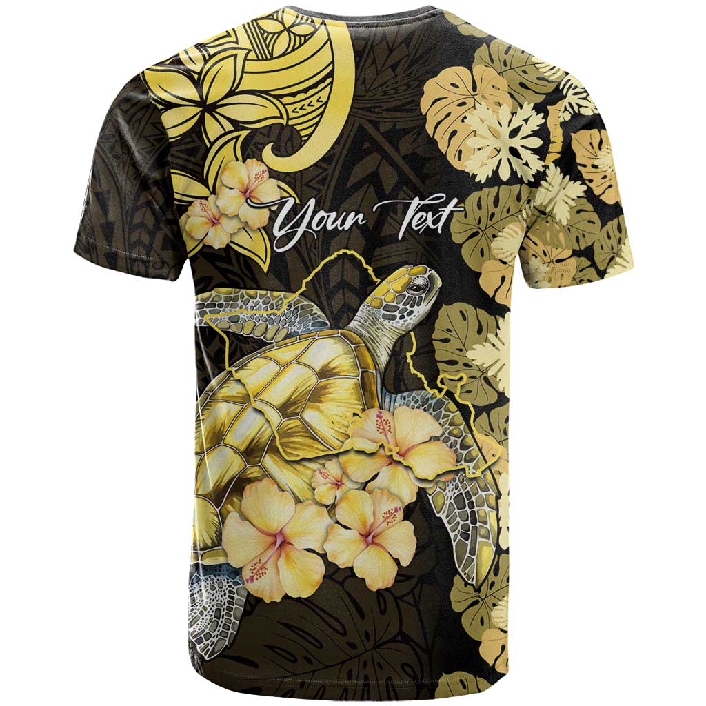 Personalised Aloha Hawaii Oahu Island T Shirt Gathering Place Sea Turtle Ilima Flowers
