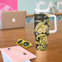 Personalised Aloha Hawaii Oahu Island Tumbler With Handle Gathering Place Sea Turtle Ilima Flowers LT14 - Polynesian Pride