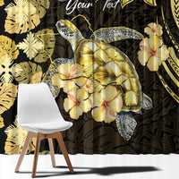 Personalised Aloha Hawaii Oahu Island Window Curtain Gathering Place Sea Turtle Ilima Flowers LT14 - Polynesian Pride