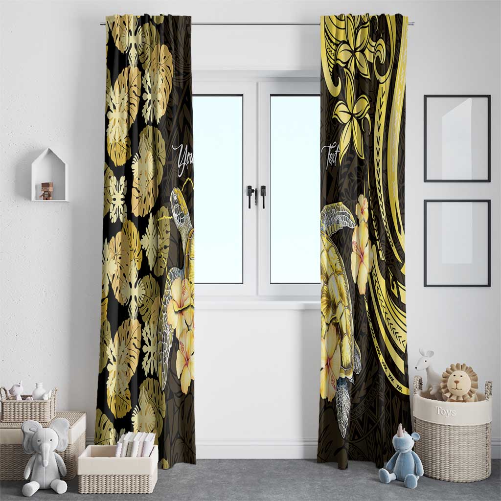 Personalised Aloha Hawaii Oahu Island Window Curtain Gathering Place Sea Turtle Ilima Flowers LT14 - Polynesian Pride