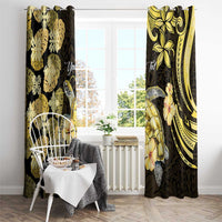 Personalised Aloha Hawaii Oahu Island Window Curtain Gathering Place Sea Turtle Ilima Flowers LT14 - Polynesian Pride