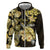 Personalised Aloha Hawaii Oahu Island Zip Hoodie Gathering Place Sea Turtle Ilima Flowers