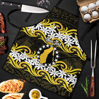 Personalised Cook Islands Aitutaki Apron Tiare Maori Polynesian Waves Tattoo LT14 Yellow - Polynesian Pride