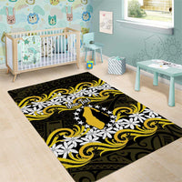 Personalised Cook Islands Aitutaki Area Rug Tiare Maori Polynesian Waves Tattoo LT14 - Polynesian Pride