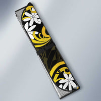 Personalised Cook Islands Aitutaki Auto Sun Shade Tiare Maori Polynesian Waves Tattoo