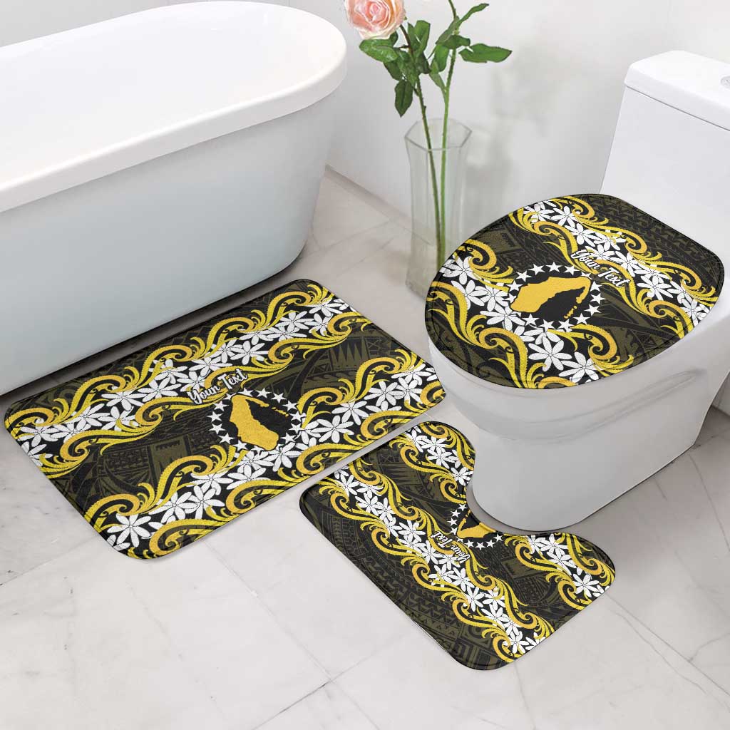 Personalised Cook Islands Aitutaki Bathroom Set Tiare Maori Polynesian Waves Tattoo LT14 - Polynesian Pride