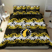 Personalised Cook Islands Aitutaki Bedding Set Tiare Maori Polynesian Waves Tattoo LT14 - Polynesian Pride