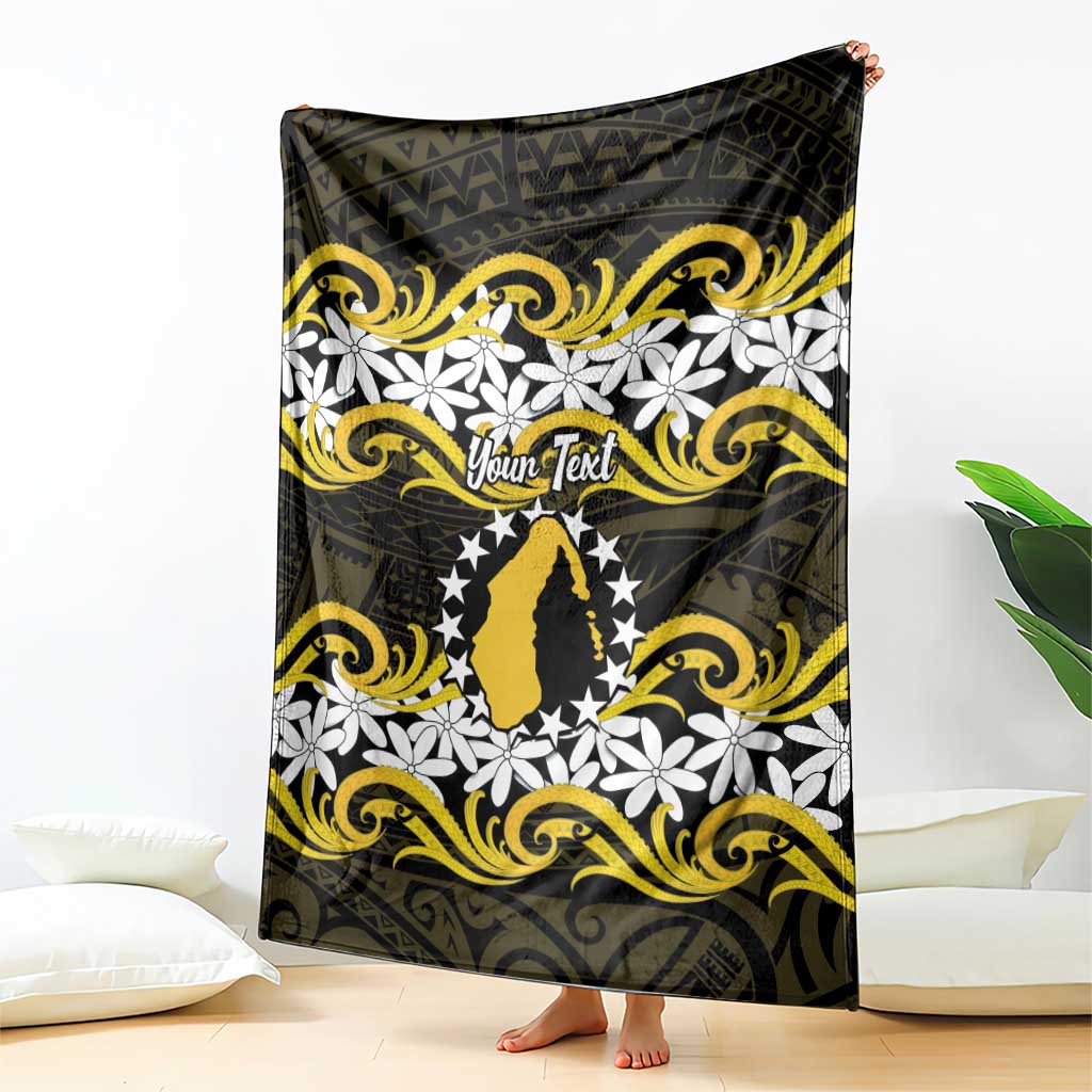 Personalised Cook Islands Aitutaki Blanket Tiare Maori Polynesian Waves Tattoo LT14 - Polynesian Pride