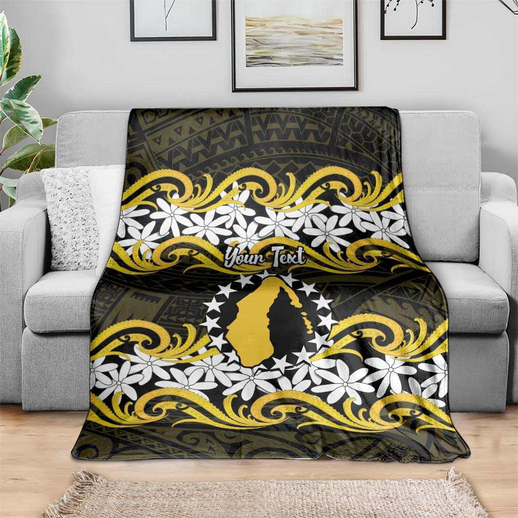 Personalised Cook Islands Aitutaki Blanket Tiare Maori Polynesian Waves Tattoo LT14 - Polynesian Pride