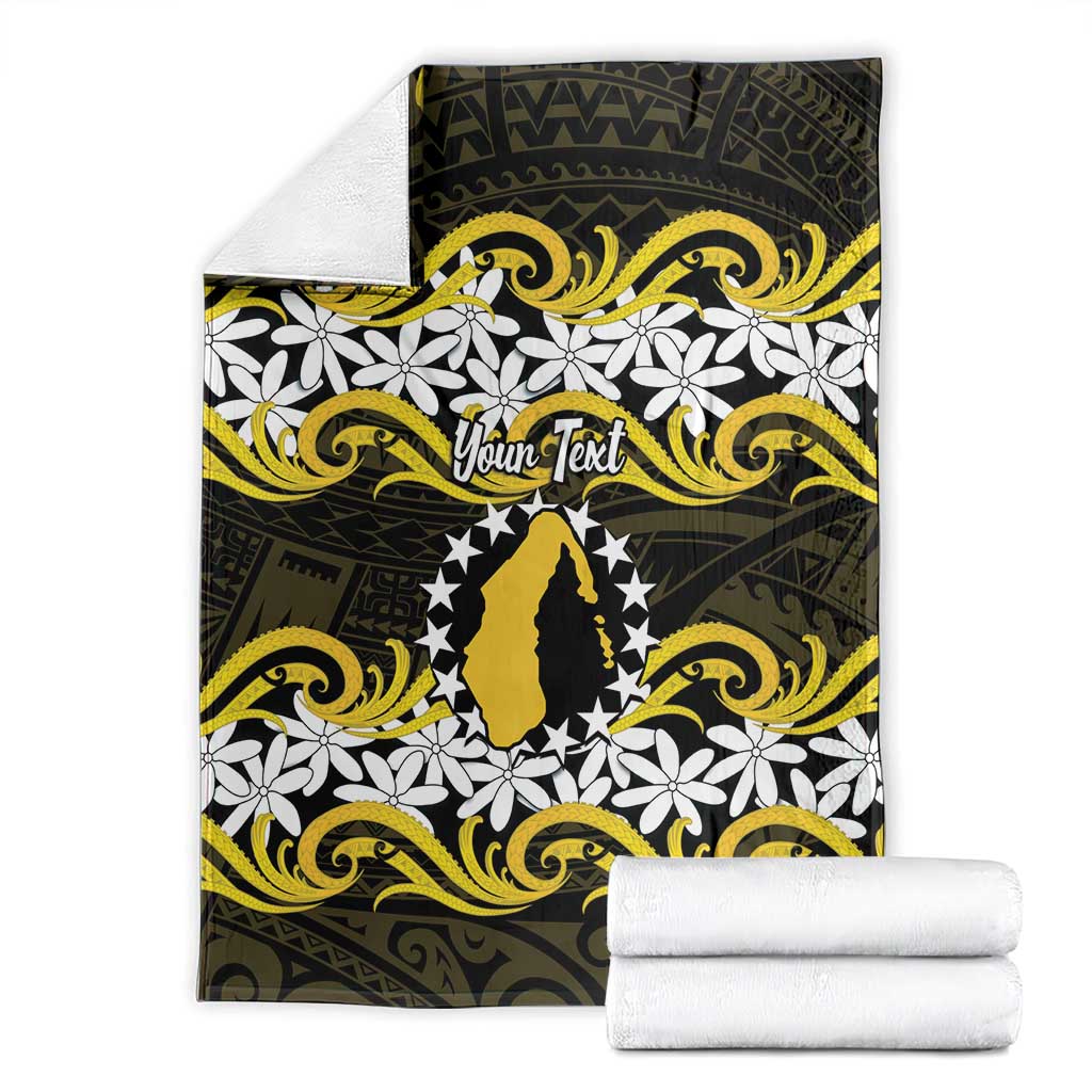 Personalised Cook Islands Aitutaki Blanket Tiare Maori Polynesian Waves Tattoo LT14 - Polynesian Pride
