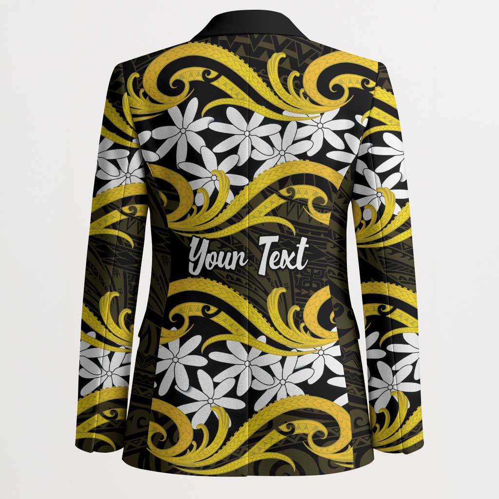 Personalised Cook Islands Aitutaki Blazer Tiare Maori Polynesian Waves Tattoo LT14 - Polynesian Pride