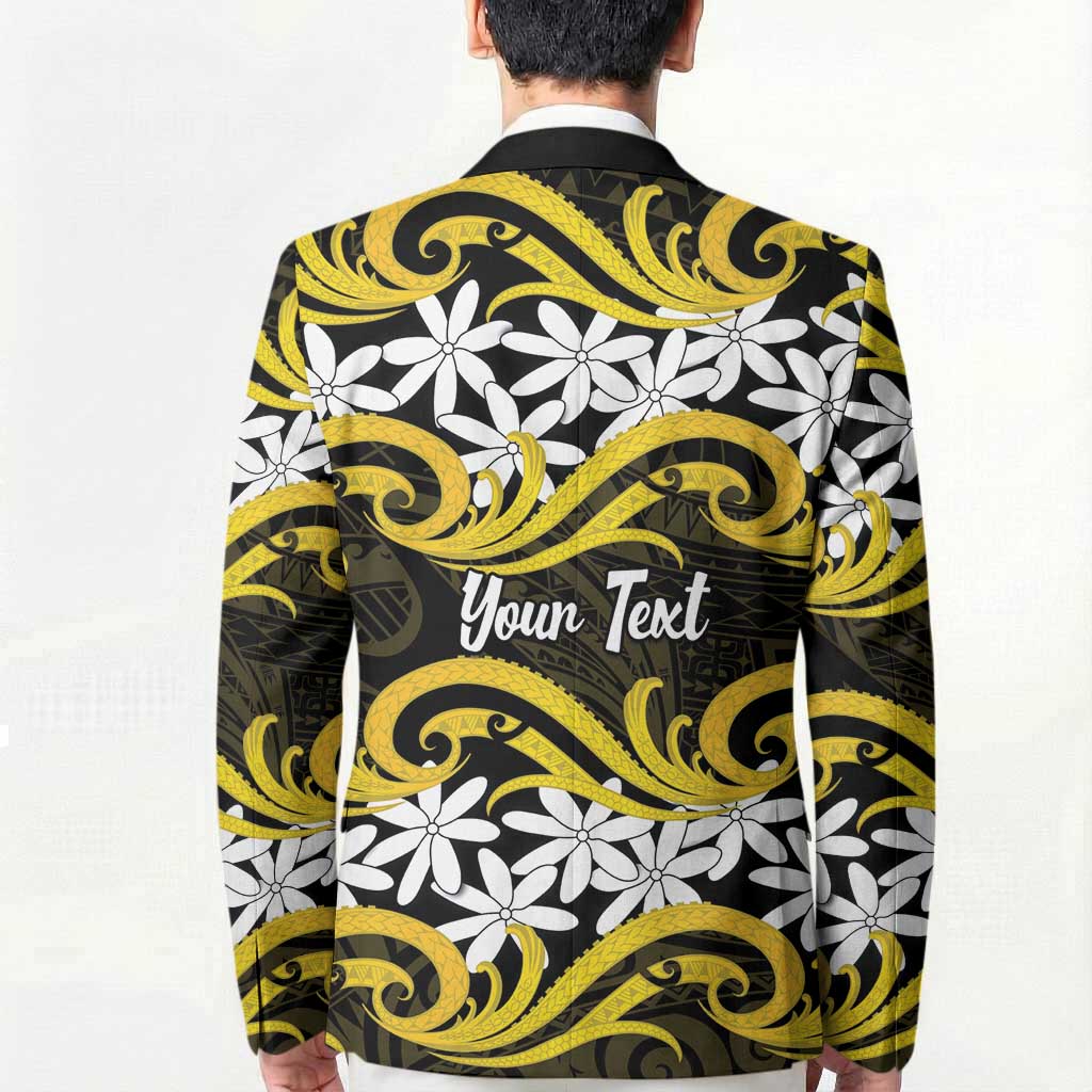 Personalised Cook Islands Aitutaki Blazer Tiare Maori Polynesian Waves Tattoo LT14 - Polynesian Pride