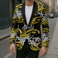 Personalised Cook Islands Aitutaki Blazer Tiare Maori Polynesian Waves Tattoo LT14 - Polynesian Pride