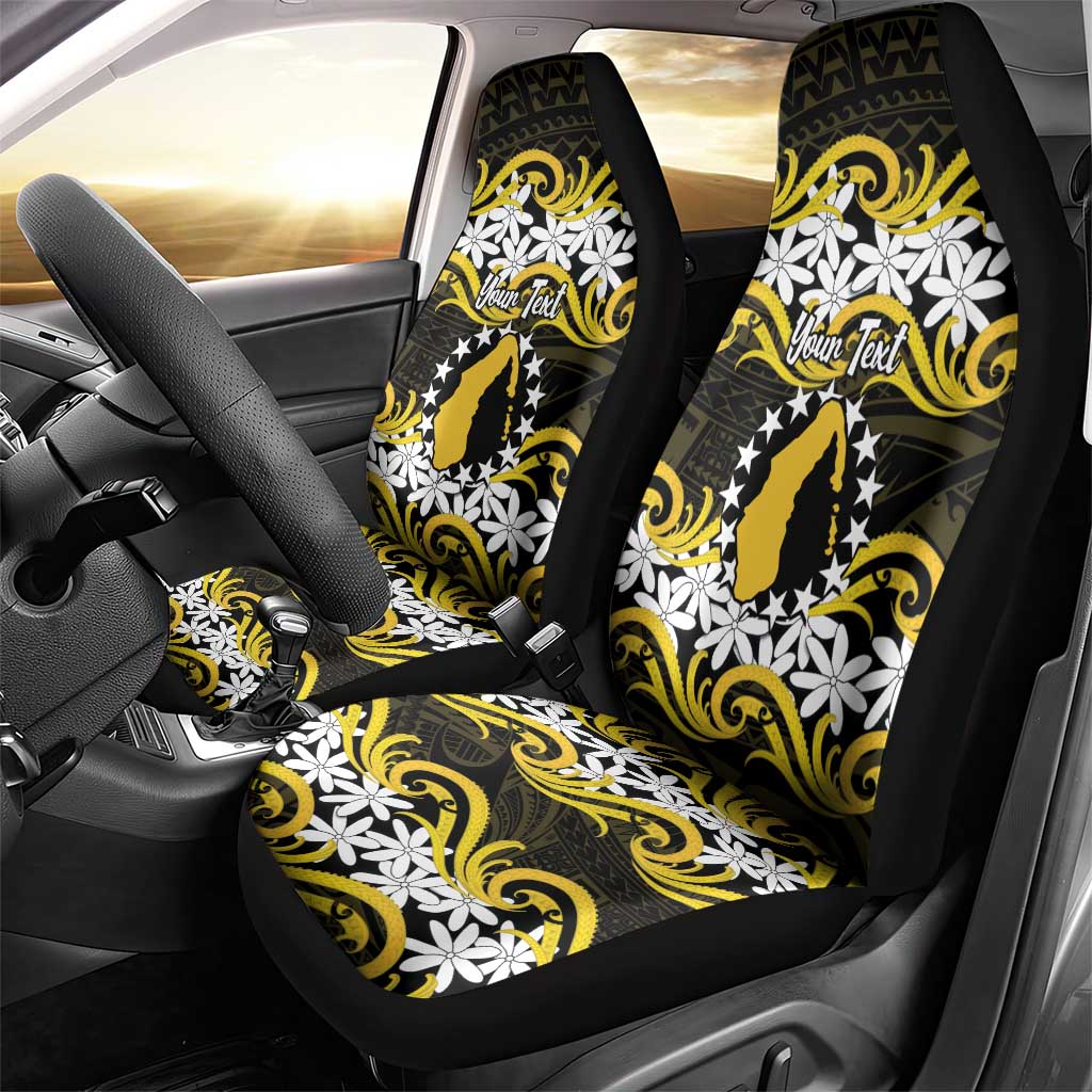Personalised Cook Islands Aitutaki Car Seat Cover Tiare Maori Polynesian Waves Tattoo LT14 - Polynesian Pride