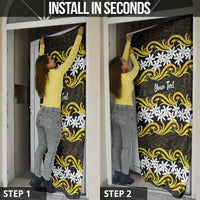 Personalised Cook Islands Aitutaki Door Cover Tiare Maori Polynesian Waves Tattoo LT14 - Polynesian Pride