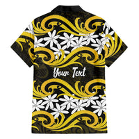 Personalised Cook Islands Aitutaki Family Matching Puletasi and Hawaiian Shirt Tiare Maori Polynesian Waves Tattoo