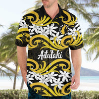 Personalised Cook Islands Aitutaki Hawaiian Shirt Tiare Maori Polynesian Waves Tattoo LT14 - Polynesian Pride