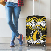 Personalised Cook Islands Aitutaki Luggage Cover Tiare Maori Polynesian Waves Tattoo LT14 - Polynesian Pride