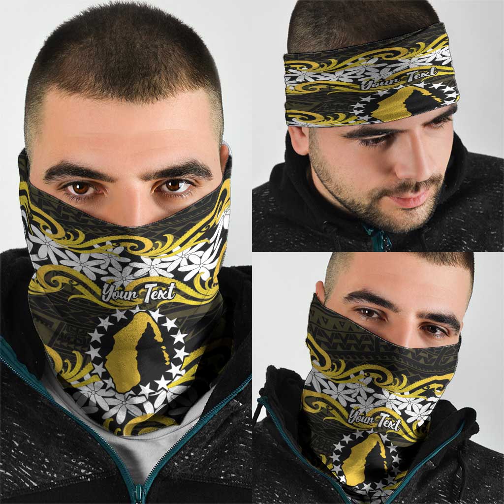 Personalised Cook Islands Aitutaki Neck Gaiter Tiare Maori Polynesian Waves Tattoo LT14 - Polynesian Pride
