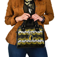 Personalised Cook Islands Aitutaki Shoulder Handbag Tiare Maori Polynesian Waves Tattoo