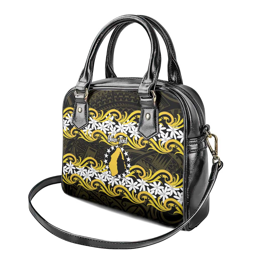 Personalised Cook Islands Aitutaki Shoulder Handbag Tiare Maori Polynesian Waves Tattoo
