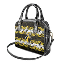 Personalised Cook Islands Aitutaki Shoulder Handbag Tiare Maori Polynesian Waves Tattoo