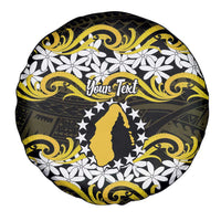 Personalised Cook Islands Aitutaki Spare Tire Cover Tiare Maori Polynesian Waves Tattoo LT14 - Polynesian Pride