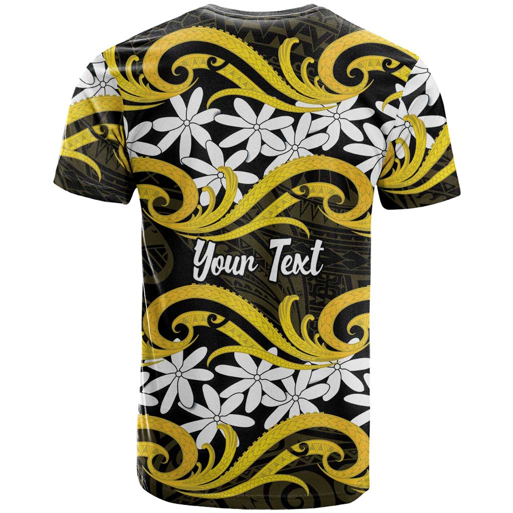 Personalised Cook Islands Aitutaki T Shirt Tiare Maori Polynesian Waves Tattoo LT14 - Polynesian Pride