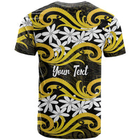 Personalised Cook Islands Aitutaki T Shirt Tiare Maori Polynesian Waves Tattoo LT14 - Polynesian Pride