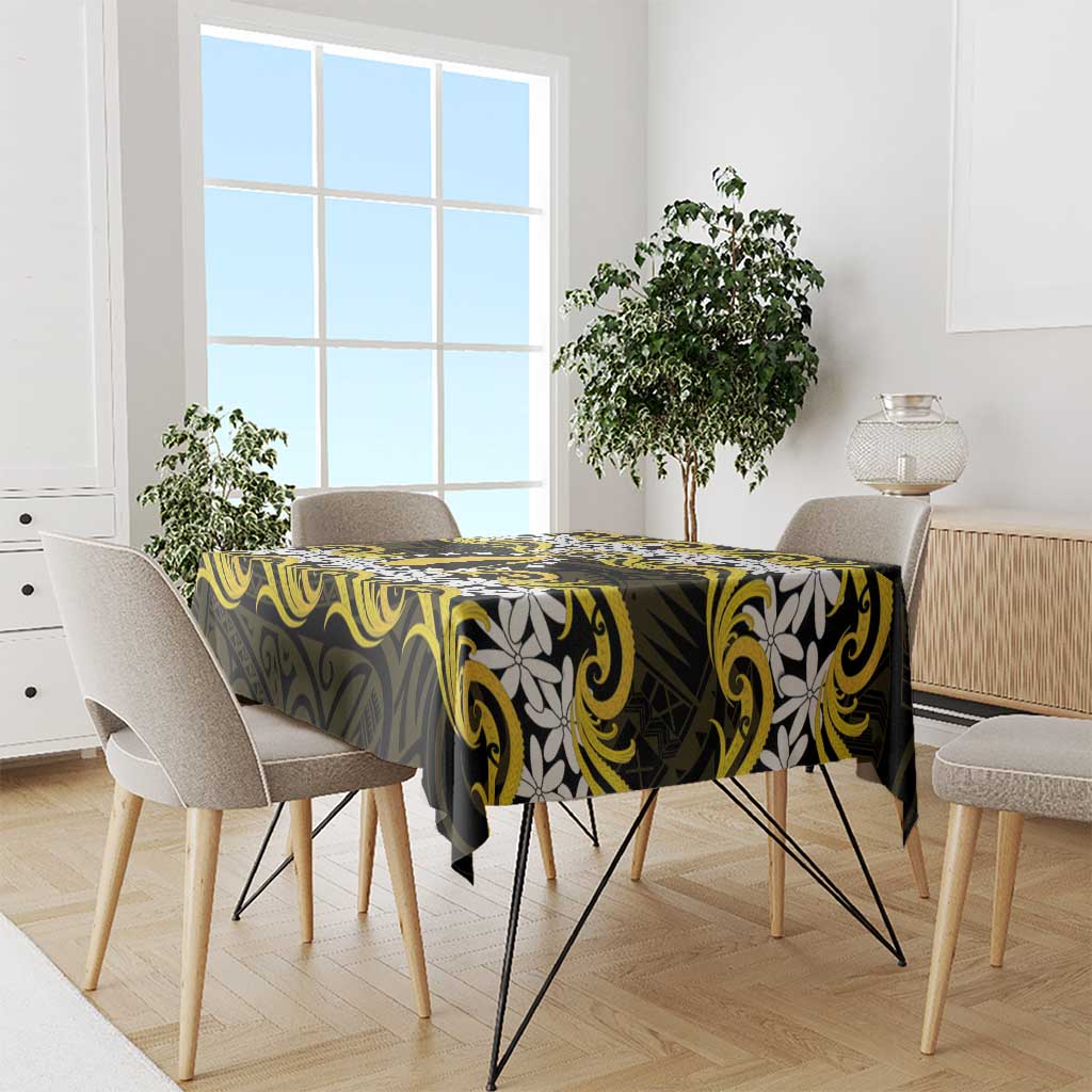 Personalised Cook Islands Aitutaki Tablecloth Tiare Maori Polynesian Waves Tattoo LT14 - Polynesian Pride