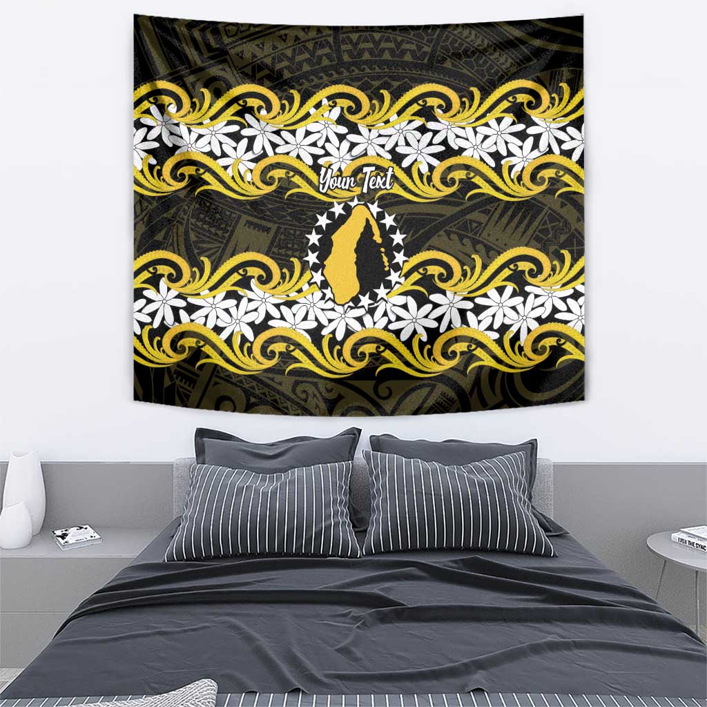 Personalised Cook Islands Aitutaki Tapestry Tiare Maori Polynesian Waves Tattoo