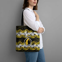Personalised Cook Islands Aitutaki Tote Bag Tiare Maori Polynesian Waves Tattoo LT14 - Polynesian Pride
