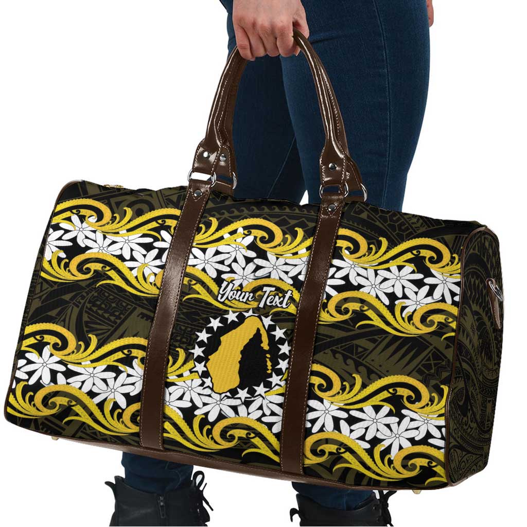 Personalised Cook Islands Aitutaki Travel Bag Tiare Maori Polynesian Waves Tattoo LT14 - Polynesian Pride