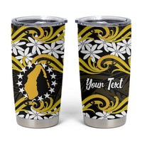 Personalised Cook Islands Aitutaki Tumbler Cup Tiare Maori Polynesian Waves Tattoo