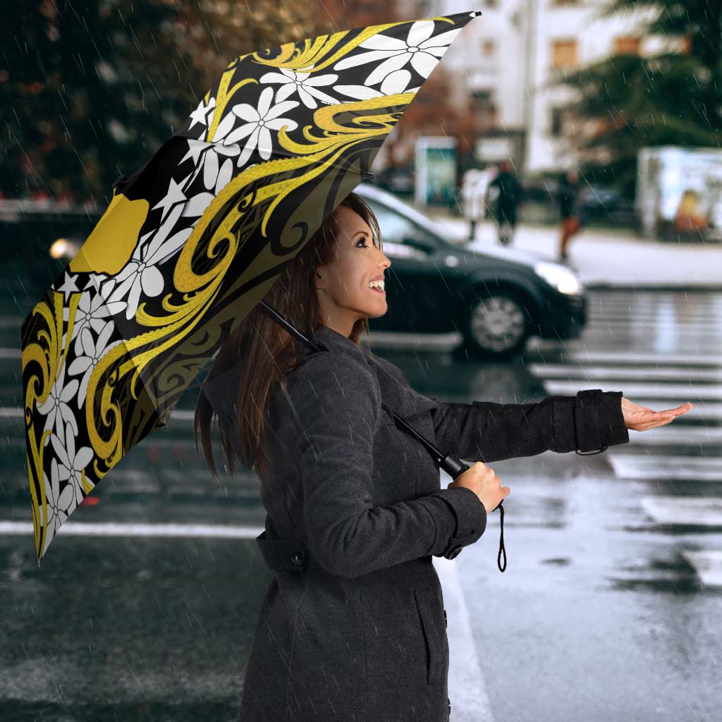 Personalised Cook Islands Aitutaki Umbrella Tiare Maori Polynesian Waves Tattoo LT14 - Polynesian Pride