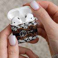Personalised Cook Islands Rakahanga AirPods Case Tiare Maori Polynesian Waves Tattoo LT14 - Polynesian Pride