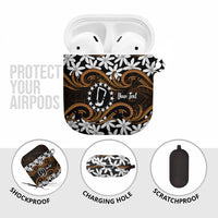 Personalised Cook Islands Rakahanga AirPods Case Tiare Maori Polynesian Waves Tattoo LT14 - Polynesian Pride