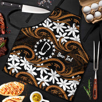 Personalised Cook Islands Rakahanga Apron Tiare Maori Polynesian Waves Tattoo LT14 Orange - Polynesian Pride