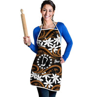 Personalised Cook Islands Rakahanga Apron Tiare Maori Polynesian Waves Tattoo LT14 - Polynesian Pride
