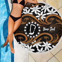 Personalised Cook Islands Rakahanga Beach Blanket Tiare Maori Polynesian Waves Tattoo LT14 - Polynesian Pride