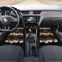 Personalised Cook Islands Rakahanga Car Mats Tiare Maori Polynesian Waves Tattoo