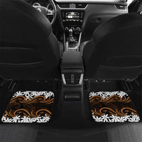 Personalised Cook Islands Rakahanga Car Mats Tiare Maori Polynesian Waves Tattoo