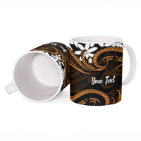 Personalised Cook Islands Rakahanga Ceramic Mug Tiare Maori Polynesian Waves Tattoo LT14 - Polynesian Pride