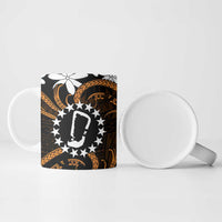 Personalised Cook Islands Rakahanga Ceramic Mug Tiare Maori Polynesian Waves Tattoo LT14 - Polynesian Pride