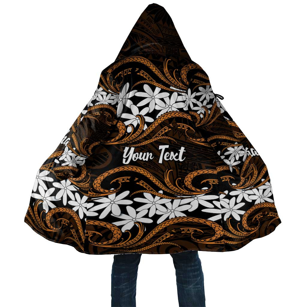 Personalised Cook Islands Rakahanga Cloak Tiare Maori Polynesian Waves Tattoo LT14 Unisex Orange - Polynesian Pride