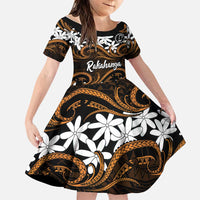 Personalised Cook Islands Rakahanga Family Matching Mermaid Dress and Hawaiian Shirt Tiare Maori Polynesian Waves Tattoo