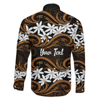 Personalised Cook Islands Rakahanga Family Matching Off Shoulder Maxi Dress and Hawaiian Shirt Tiare Maori Polynesian Waves Tattoo